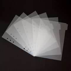 12pcs A5 Transparent Spiral Binder with Gilded Stickers Diary Book Separator