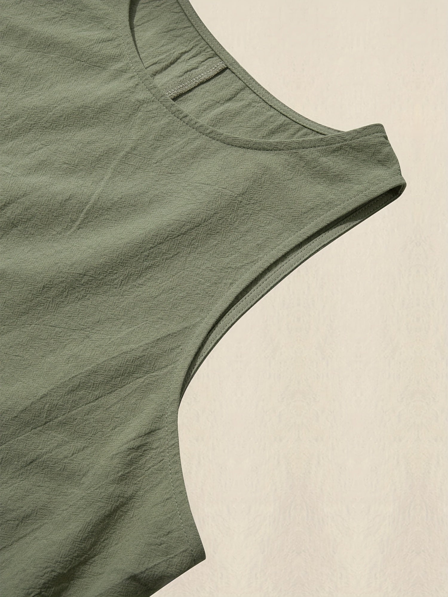 Plus Size Basic Tank Top Women's Plus Plain Round Neck Comfortable