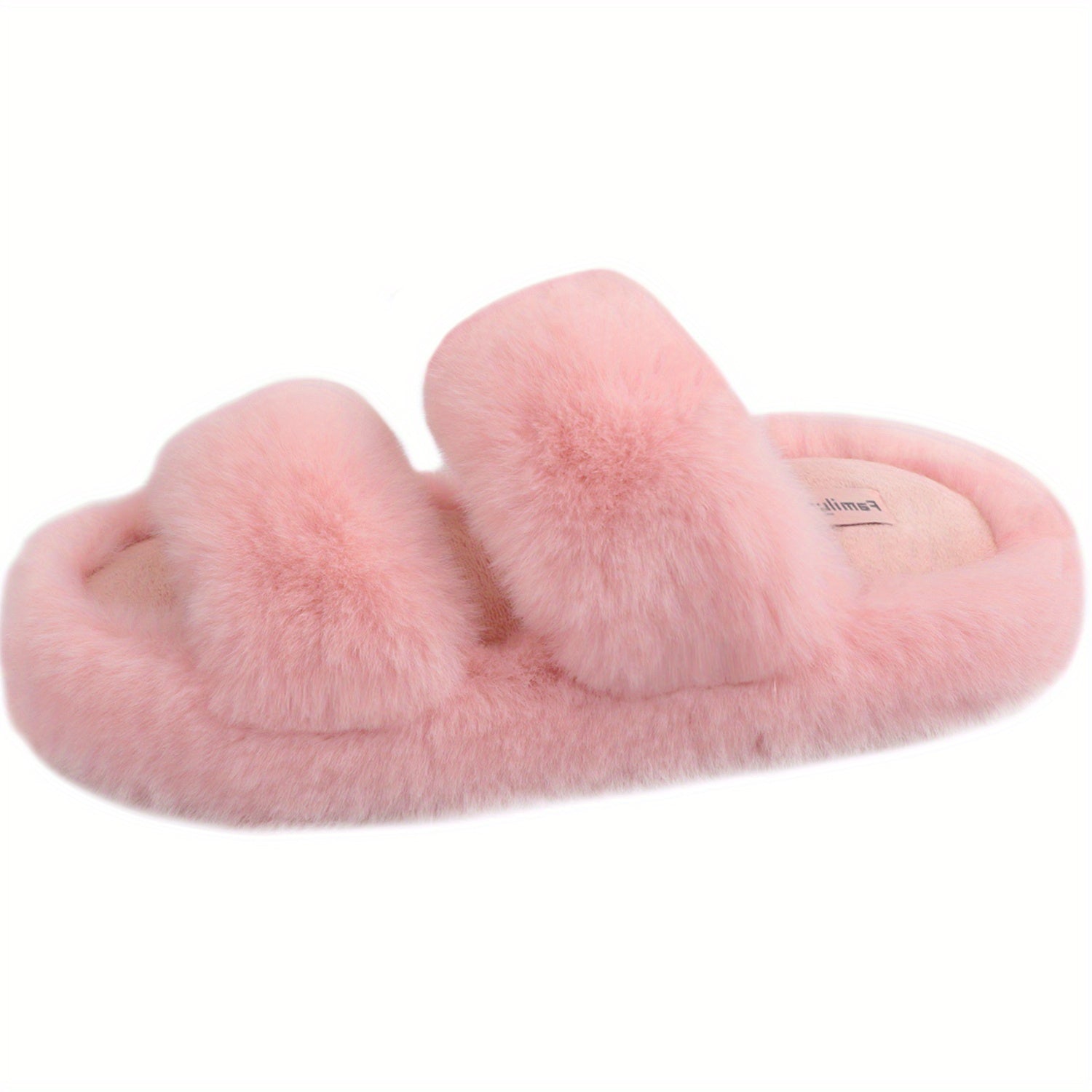 Women's Double Strap Slippers Lightweight Open Toe Slip On Shoes