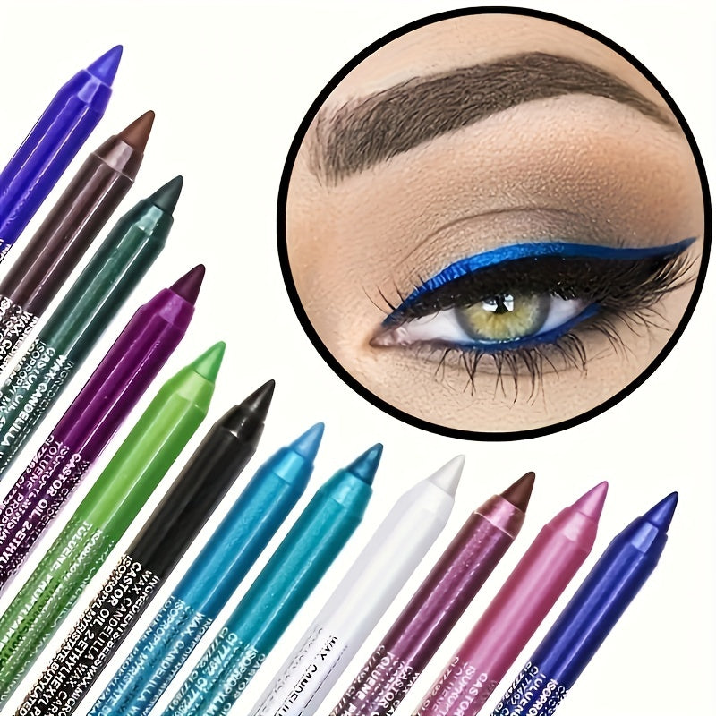 14 Colors Eyeliner Pen Matte High Pigmented Waterproof Smudge Proof Gel Pen