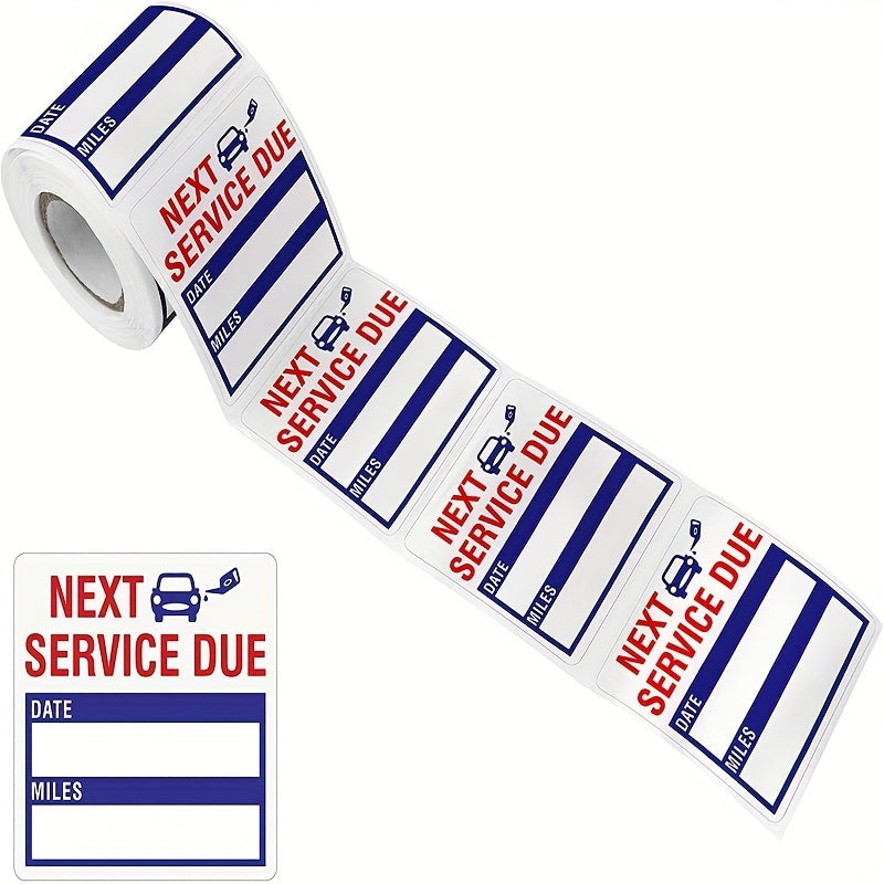 150pcs Car Maintenance Service Expiry Reminder Sticker Roll