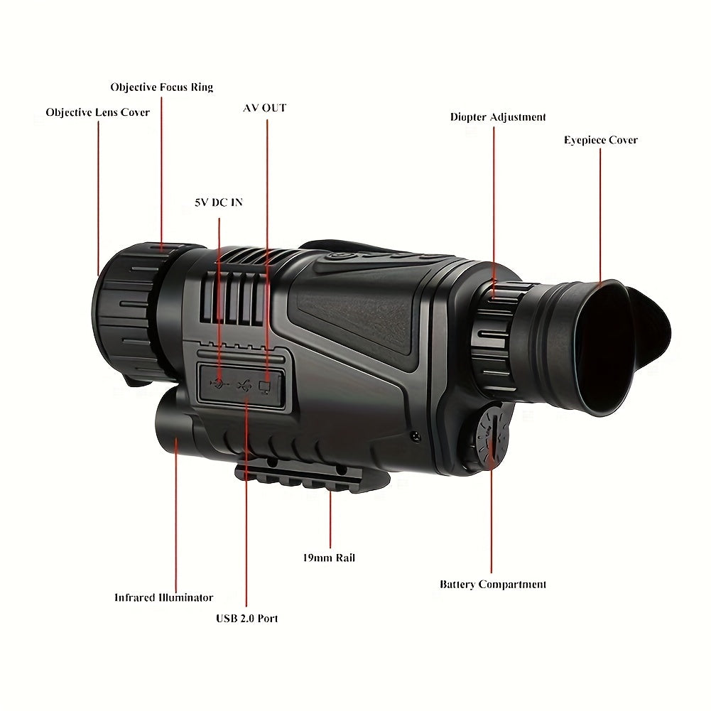 NV300 Night Vision Monocular 8X Digital Zoom Infrared Device Rechargeable