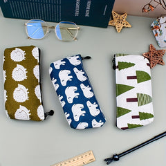 Creative Forest Pencil Bag Floral Canvas Student Pencil Bag
