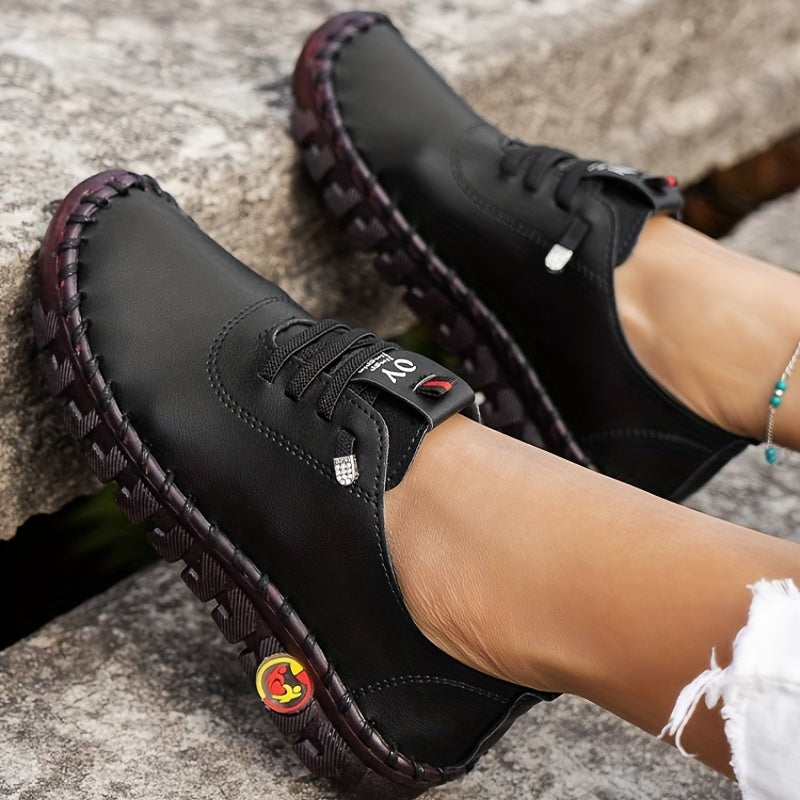 Women's Lace Up Low Top Walking Shoes Non Slip Flats