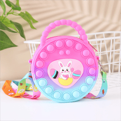 Girls Silicone Rabbit Messenger Bag Coin Purse Anti Anxiety Toys