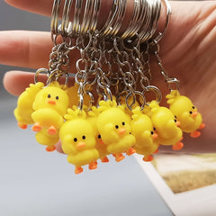 Yellow Duck Key Chain Car Key Chain Cute Duck Pendant Key Ring Gift