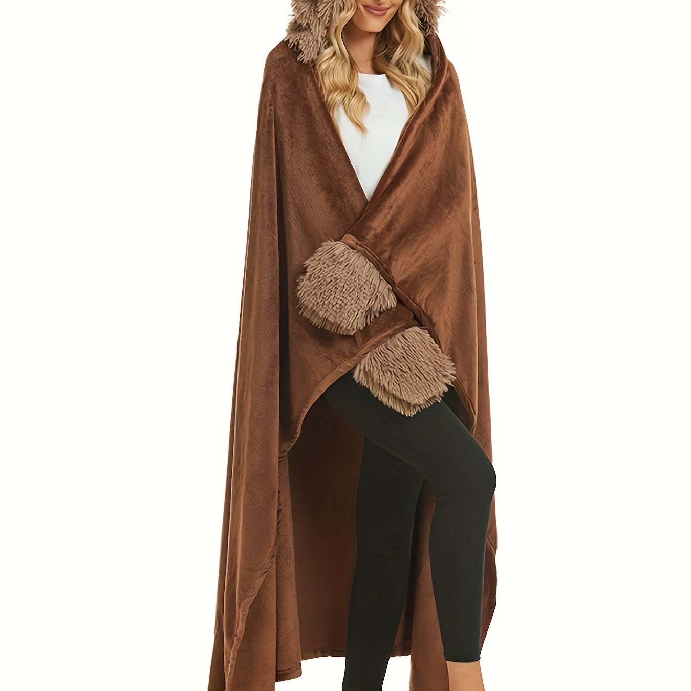 Women's Cartoon Animal Hooded Robe - Warm and Cozy Lounge Robe
