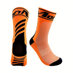 Breathable Cycling Socks Unisex Men Women Mid Calf Sports