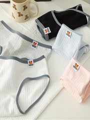 5pcs Girls Bear Triangle Panties 95% Cotton Underwear Comfortable