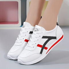Women's Casual Faux Leather Lace Up Sneakers