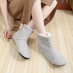 3D Teddy Bear Slipper Boots Plush Lined Winter Home Slippers