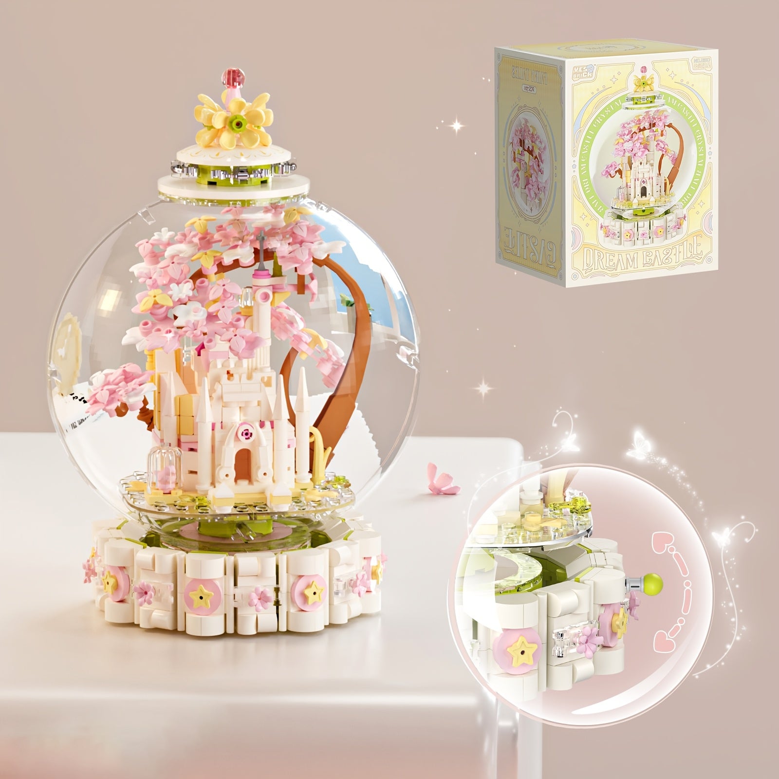 Fairytale Crystal Ball Castle Building Blocks Toys
