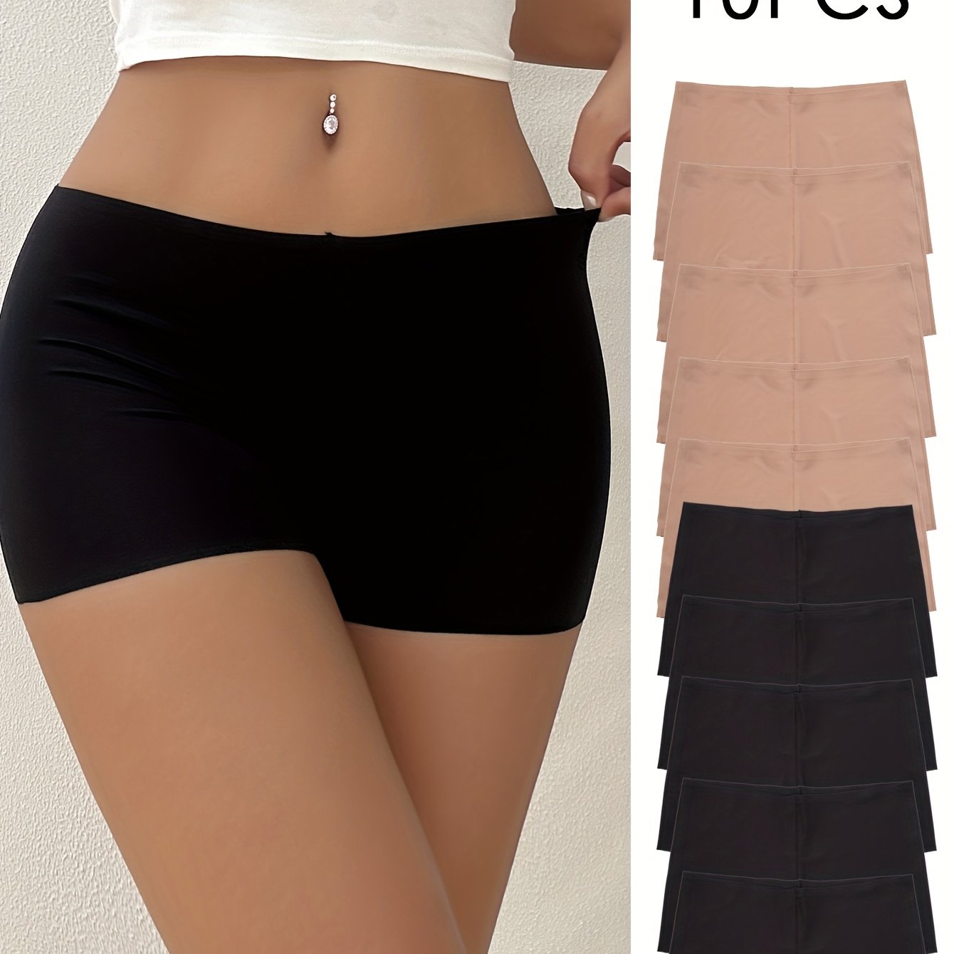 10 Pcs Tummy Control Compression Shorts for Women