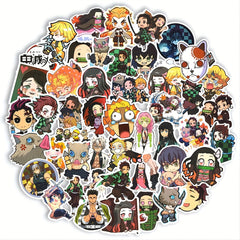 50pcs Anime Stickers Waterproof for Water Bottles Laptop