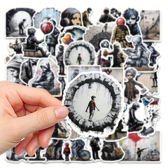 50pcs Abstract Art Style Stickers for Notebooks Suitcases Waterproof