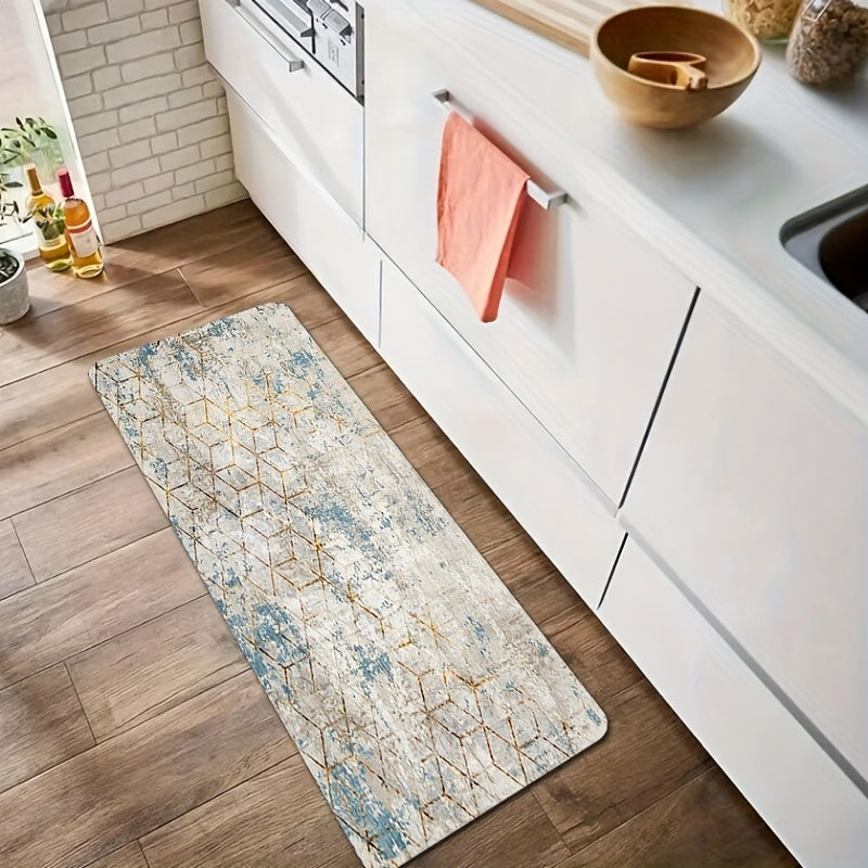 Absorbent Anti Slip Kitchen and Bath Mat Modern Abstract