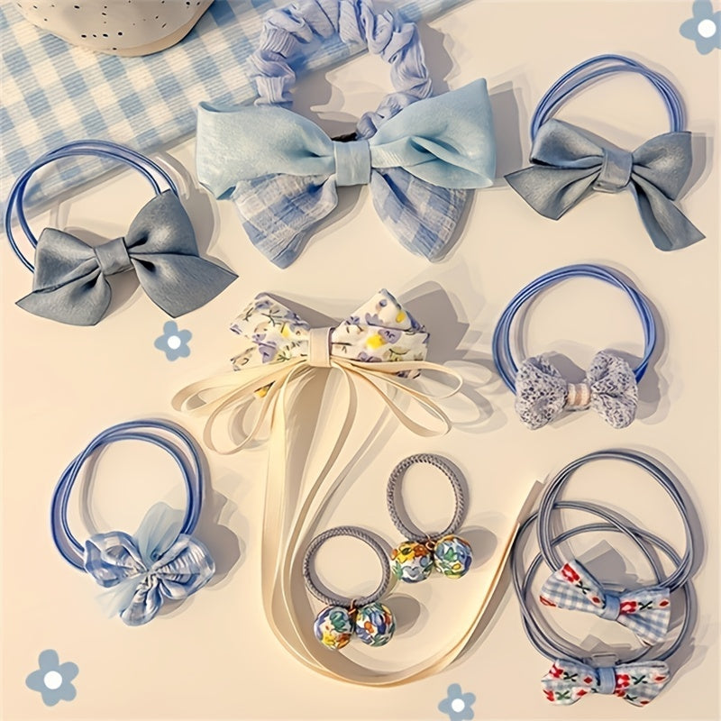 11pcs Bow Hair Ties Hair Bands Hair Accessories for Girls