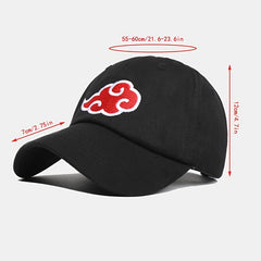 Anime Cloud Embroidery Baseball Cap Outdoor Casual Sunshade Peaked Cap