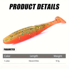 5pcs Dual T-tail Soft Lures Sea Fishing 3.93in 9.7g Fishing Tackle