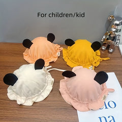 Unisex Fisherman Hat with Little Bear Ears for Babies