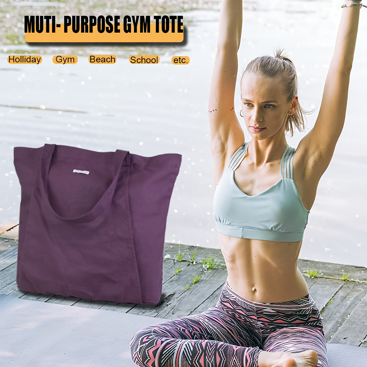 Large Capacity Yoga Mat Storage Bag Solid Handheld Sports Bag