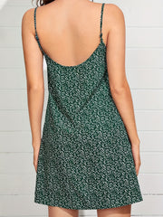 Calico Floral Print Cami Dress Summer Vacation Casual Mini Dress
