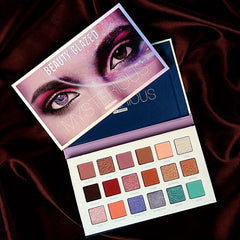 18-Color Eyeshadow Palette Matte Pearly Sequins Finish