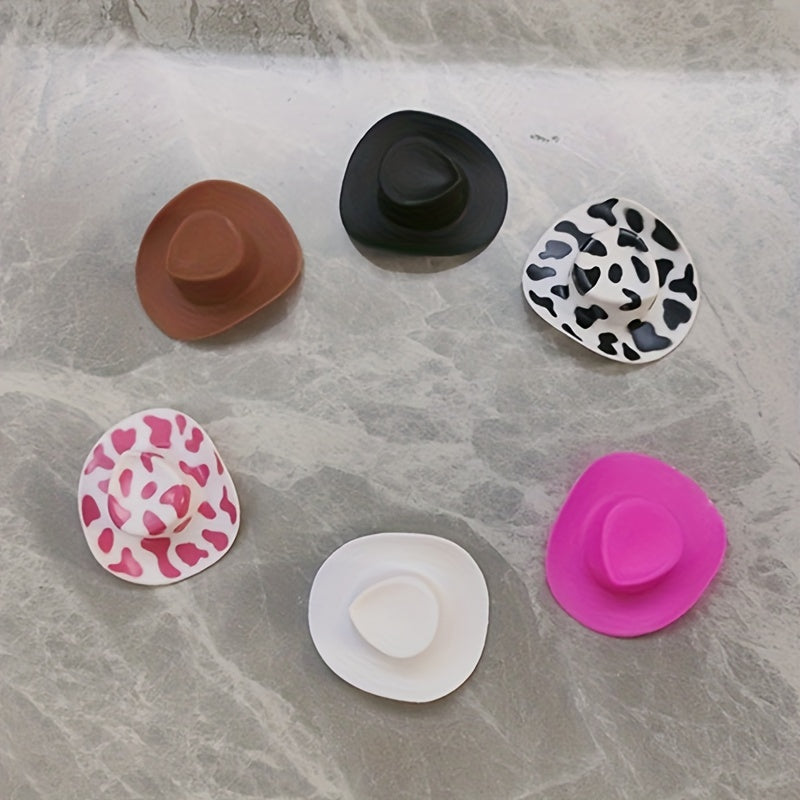 10pcs Toy Cowboy Hat Doll Plastic Hat Multicolor