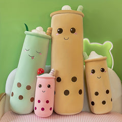 Fruit Milk Tea Cup Pillow Anime Soft and Cozy Home Decor