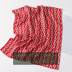 Dotted Classic Print Square Scarf Satin Neckerchief Bandana Head Wrap
