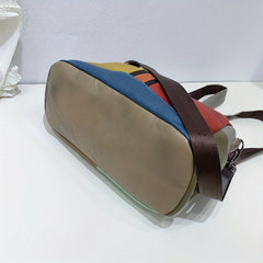 Vintage Leather Backpack for Women with Detachable Shoulder Straps