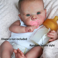 18" Lifelike Reborn Doll Full Body Silicone Vinyl Real 3D Skin Paint