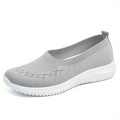 Women's Mesh Breathable Slip On Canvas Sneakers Low Top Shoes