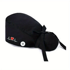 Solid Scrub Hats Ponytail Work Cap Casual Adjustable Nurse Hat Soft