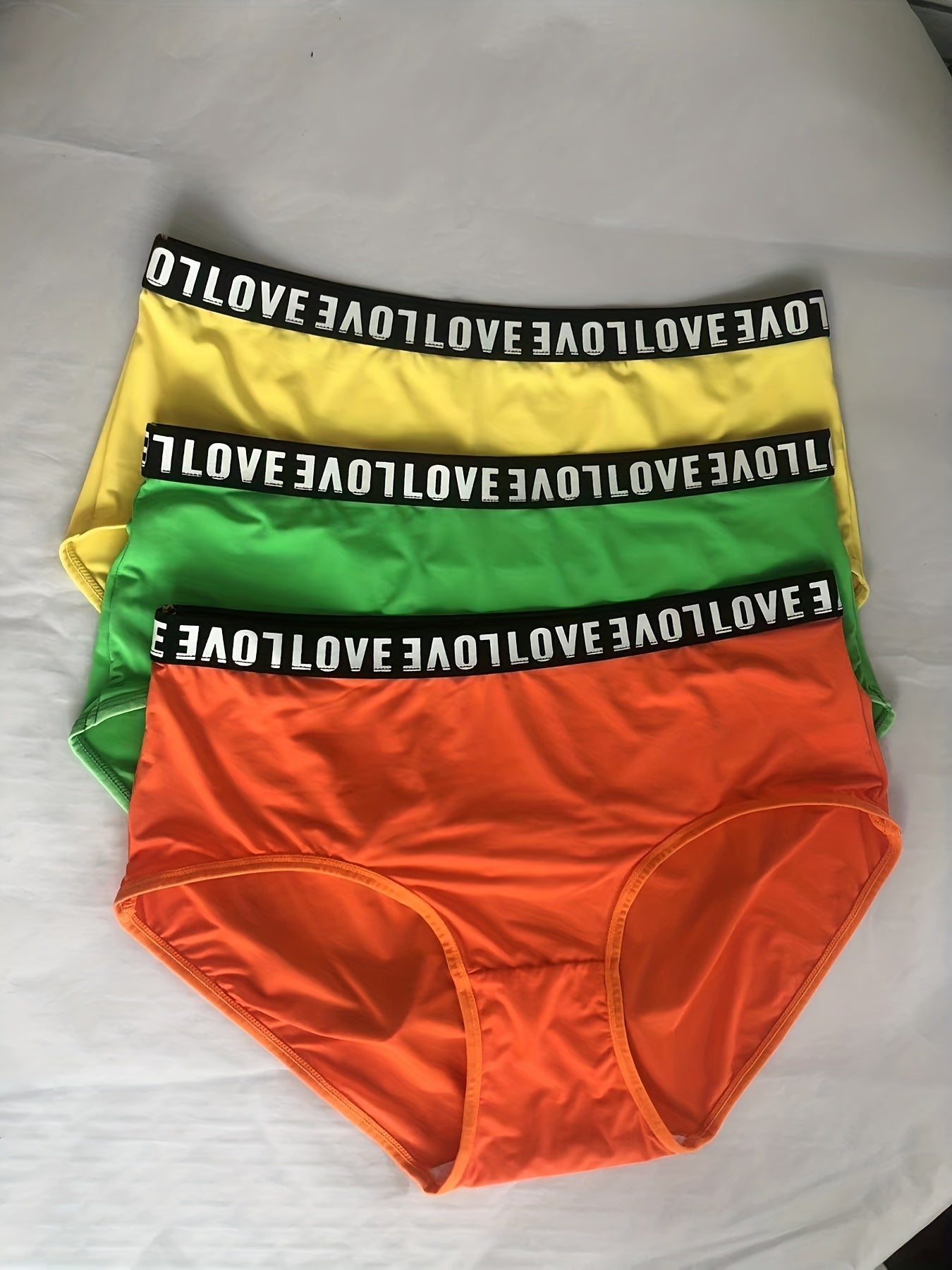 Women's Plus Size Panties Set Soft High Waisted Stretchy 3pcs Set