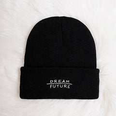 Women's Embroidery Knit Beanie Hat Winter Soft Skull Cap Unisex Year Gift