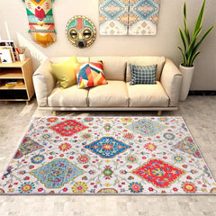 Persian Style Area Rug for Bedroom & Living Room, Machine Washable