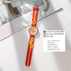 Boys Cartoon Soccer Silicone Sports Watch Decorative Accessory