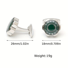 Creative Gear Shaped Silver Men's Cufflinks XK23015