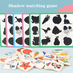 Wooden Puzzle Blocks for Shadow Matching Game