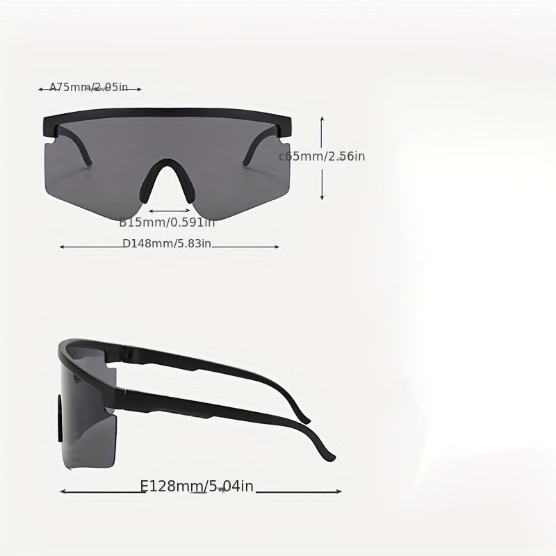 Men's Large Frame Polarized One Lens Sports Sunglasses UV Protection