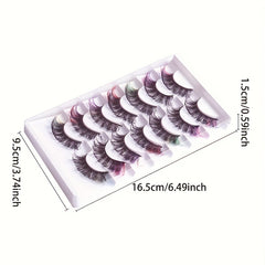 7 Pairs DIY False Eyelashes 6D Curly Soft Bushy Colored Perfect Fitting
