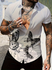 Casual Short Sleeve Hawaiian Shirt for Men