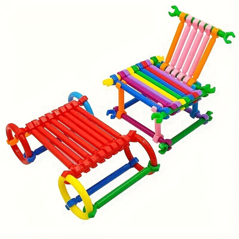 100pcs Building Blocks Set Magic Wands Assorted Colors Shapes Gift