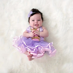 Tutu Skirt & Flower Headband Set for Newborn Baby Girls & Toddlers