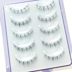 Natural Look 7mm Wispy Lash Extension Reusable False Eyelashes 5 Pairs