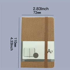 Small Leather Notepad for College Students - Mini Diaries