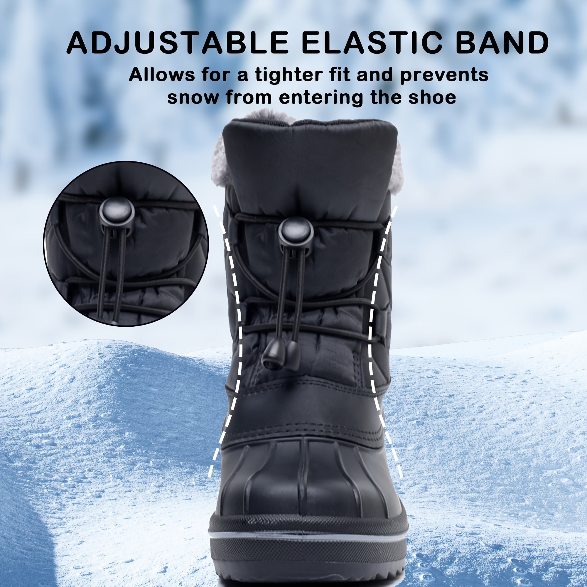 Warm Fleece Cozy Snow Boots for Boys