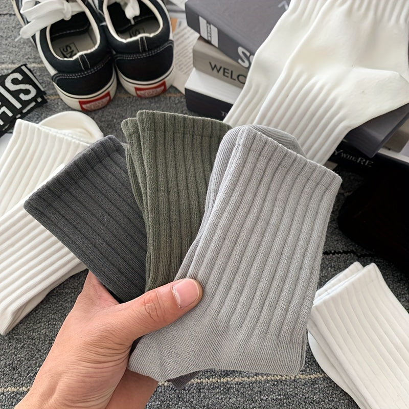 5 Pairs Comfy & Breathable Solid Socks for Women