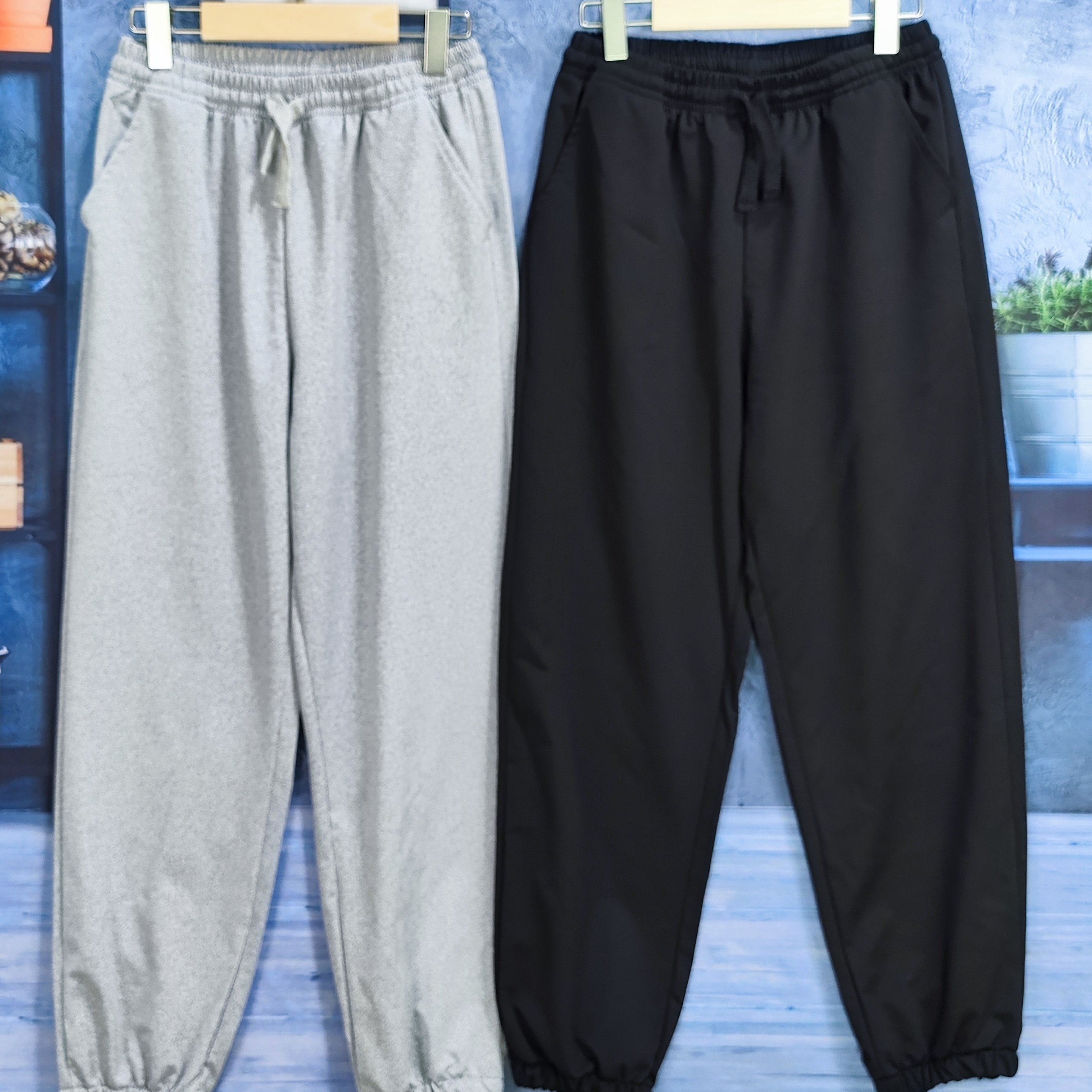2pcs Boys Casual Solid Long Pants for Spring Summer Autumn